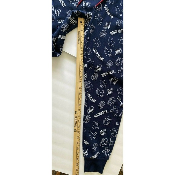 Harry Potter Hogwarts Sweat Pants Drawstring Front Size Large EUC blue and white - Picture 8 of 8